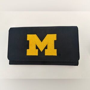 Michigan Wallet with Yellow M Logo